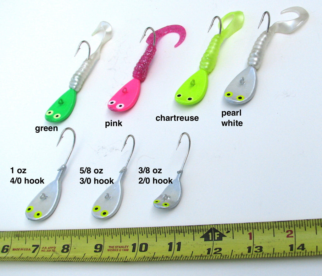 Small Wobble Jigs for Fluke.