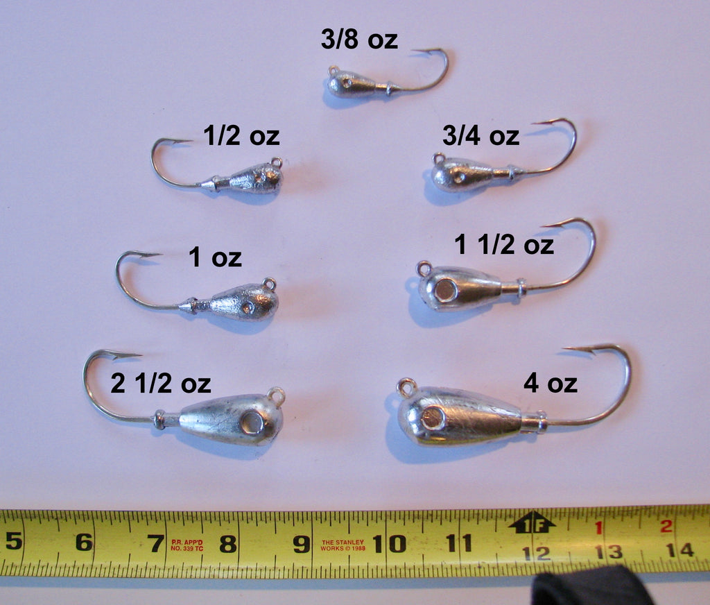 Bare Teardrop jig heads