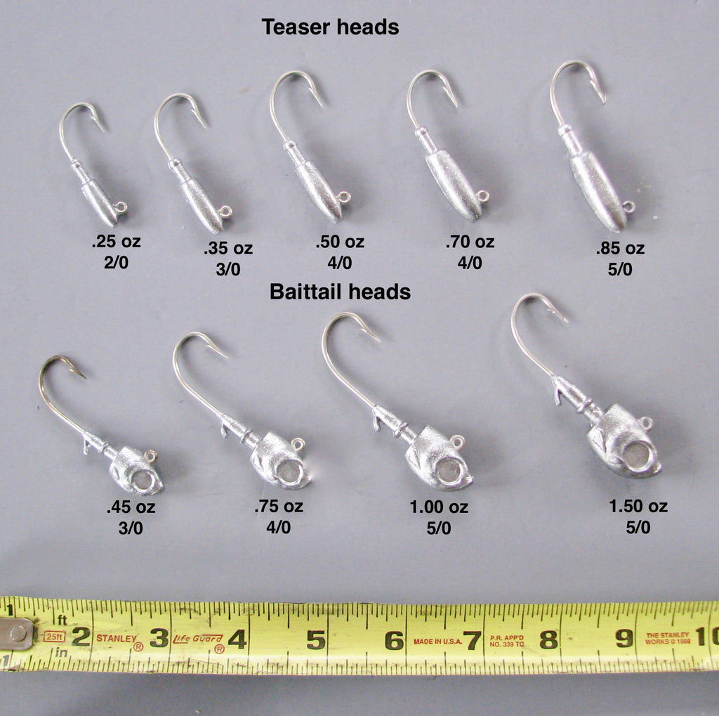 Bare Teaser and Bait Tail heads